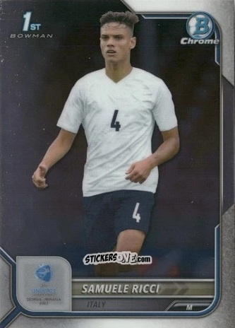 Cromo Samuele Ricci - Bowman Chrome Road To Uefa U21 Euros 2022 n. 14 - Topps
