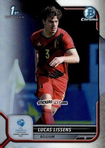Figurina Lucas Lissens - Bowman Chrome Road To Uefa U21 Euros 2022 n. 19 - Topps
