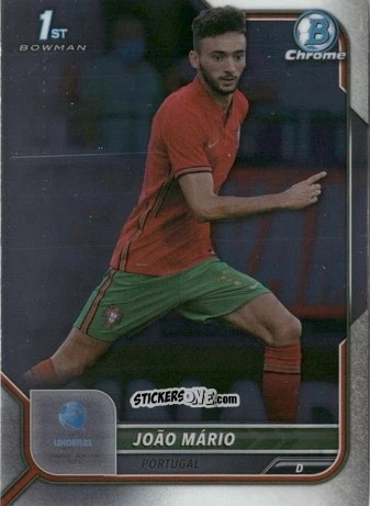 Figurina Joao Mario - Bowman Chrome Road To Uefa U21 Euros 2022 n. 24 - Topps
