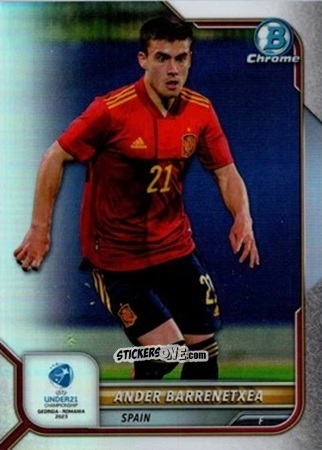 Cromo Ander Barrenetxea - Bowman Chrome Road To Uefa U21 Euros 2022 n. 25 - Topps