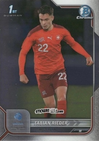Sticker Fabian Rieder - Bowman Chrome Road To Uefa U21 Euros 2022 n. 28 - Topps
