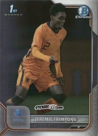 Sticker Jeremie Frimpong - Bowman Chrome Road To Uefa U21 Euros 2022 n. 35 - Topps