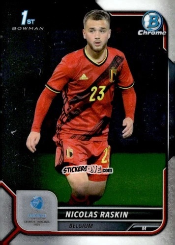 Cromo Nicolas Raskin - Bowman Chrome Road To Uefa U21 Euros 2022 n. 40 - Topps