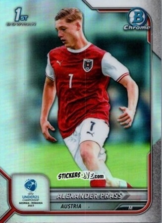 Sticker Alexander Prass - Bowman Chrome Road To Uefa U21 Euros 2022 n. 53 - Topps
