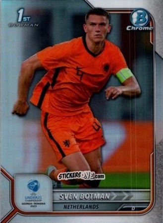 Cromo Sven Botman - Bowman Chrome Road To Uefa U21 Euros 2022 n. 73 - Topps