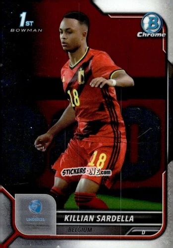 Figurina Killian Sardella - Bowman Chrome Road To Uefa U21 Euros 2022 n. 91 - Topps