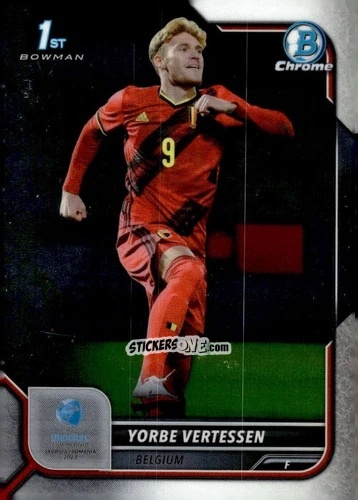 Sticker Yorbe Vertessen - Bowman Chrome Road To Uefa U21 Euros 2022 n. 97 - Topps