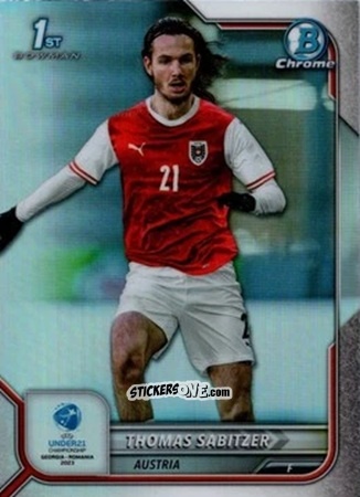 Figurina Thomas Sabitzer - Bowman Chrome Road To Uefa U21 Euros 2022 n. 99 - Topps