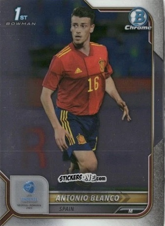 Figurina Antonio Blanco - Bowman Chrome Road To Uefa U21 Euros 2022 n. 101 - Topps