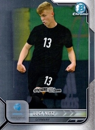 Figurina Luca Netz - Bowman Chrome Road To Uefa U21 Euros 2022 n. 106 - Topps