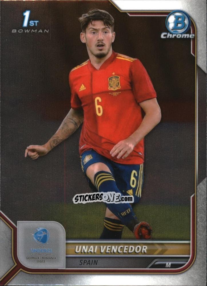 Figurina Unai Vencedor - Bowman Chrome Road To Uefa U21 Euros 2022 n. 118 - Topps
