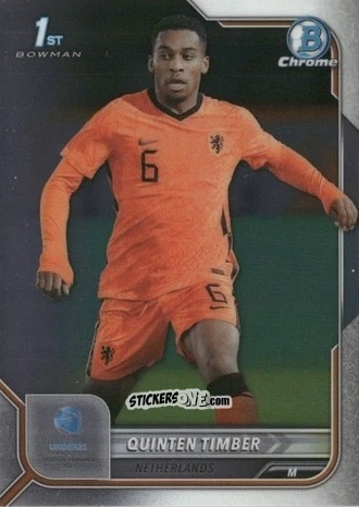 Sticker Quinten Timber - Bowman Chrome Road To Uefa U21 Euros 2022 n. 122 - Topps
