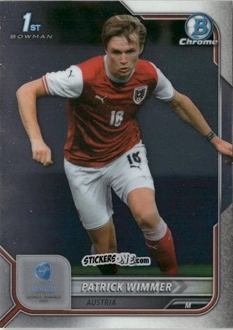 Cromo Patrick Wimmer - Bowman Chrome Road To Uefa U21 Euros 2022 n. 123 - Topps