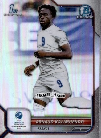 Sticker Arnaud Kalimuendo - Bowman Chrome Road To Uefa U21 Euros 2022 n. 125 - Topps