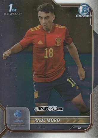 Figurina Raul Moro - Bowman Chrome Road To Uefa U21 Euros 2022 n. 128 - Topps