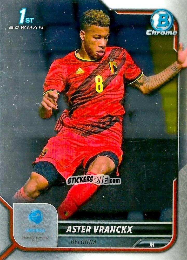 Cromo Aster Vranckx - Bowman Chrome Road To Uefa U21 Euros 2022 n. 130 - Topps