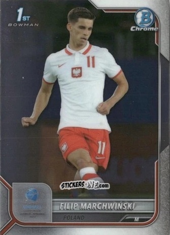 Figurina Filip Marchwinski - Bowman Chrome Road To Uefa U21 Euros 2022 n. 135 - Topps
