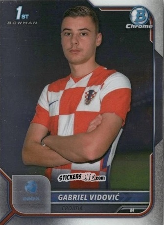 Sticker Gabriel Vidovic - Bowman Chrome Road To Uefa U21 Euros 2022 n. 138 - Topps