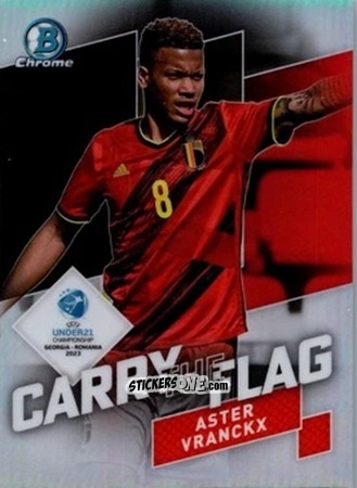 Figurina Aster Vranckx - Bowman Chrome Road To Uefa U21 Euros 2022 n. CF-10 - Topps