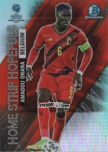 Figurina Amadou Onana - Bowman Chrome Road To Uefa U21 Euros 2022 n. HS-3 - Topps