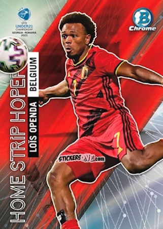 Figurina Lois Openda - Bowman Chrome Road To Uefa U21 Euros 2022 n. HS-4 - Topps
