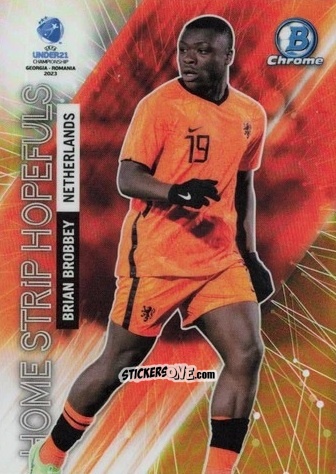 Figurina Brian Brobbey - Bowman Chrome Road To Uefa U21 Euros 2022 n. HS-11 - Topps