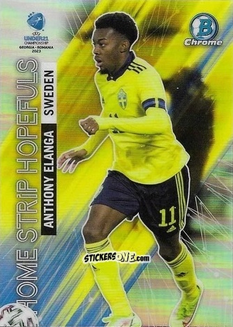 Sticker Anthony Elanga - Bowman Chrome Road To Uefa U21 Euros 2022 n. HS-17 - Topps