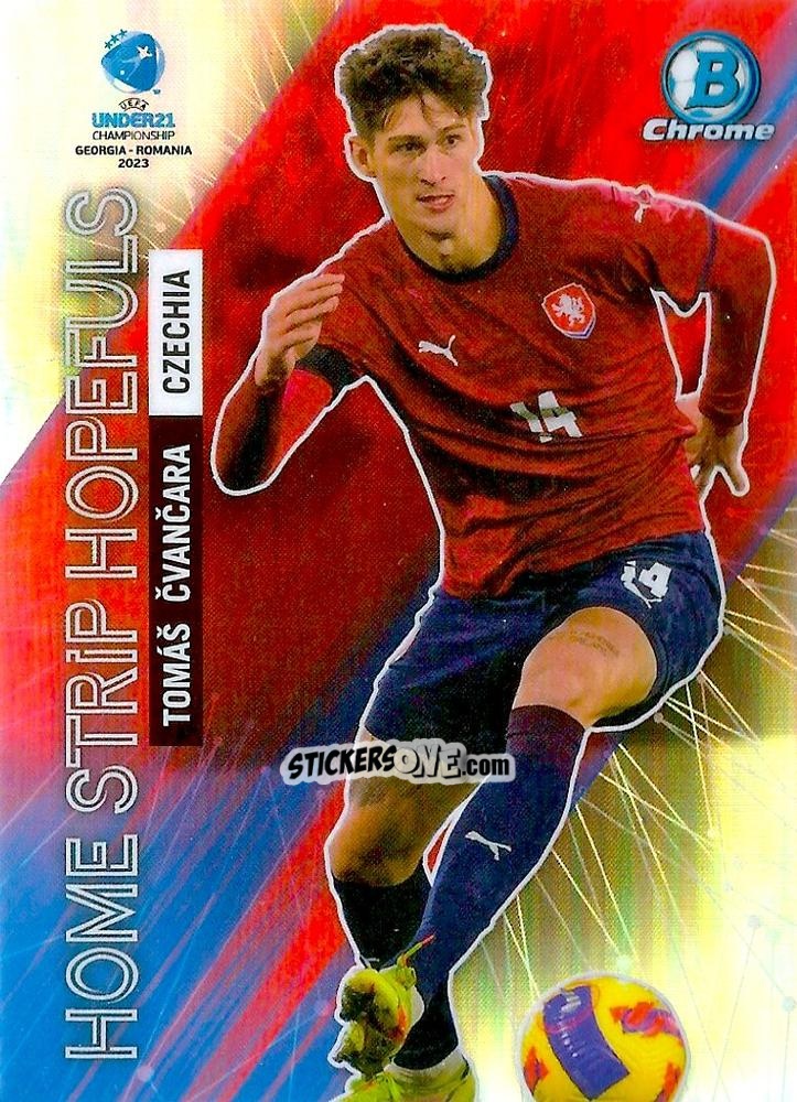 Figurina Tomas Cvancara - Bowman Chrome Road To Uefa U21 Euros 2022 n. HS-19 - Topps