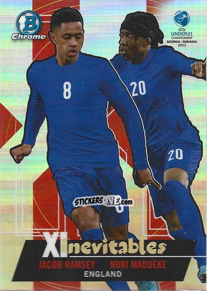 Sticker Jacob Ramsey / Noni Madueke - Bowman Chrome Road To Uefa U21 Euros 2022 n. XI-4 - Topps