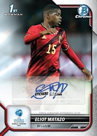 Cromo Tibo Persyn / Eliot Matazo - Bowman Chrome Road To Uefa U21 Euros 2022 n. XI-19 - Topps