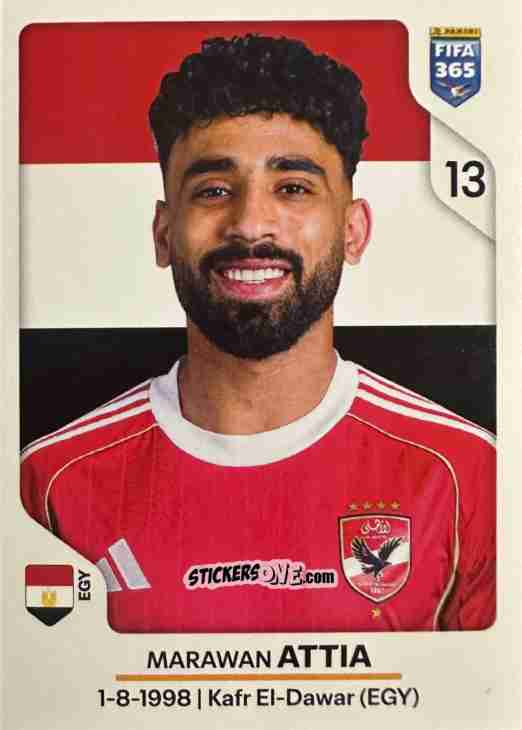 Cromo Marawan Attia - Fifa 365 2026 n. 72 - Panini