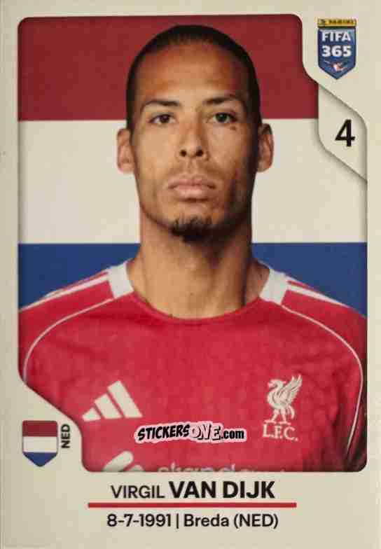 Sticker Virgil Van Dijk - Fifa 365 2026 n. 82 - Panini