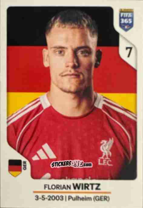Figurina Florian Wirtz - Fifa 365 2026 n. 91 - Panini