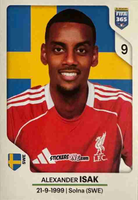 Figurina Alexander Isak - Fifa 365 2026 n. 92 - Panini