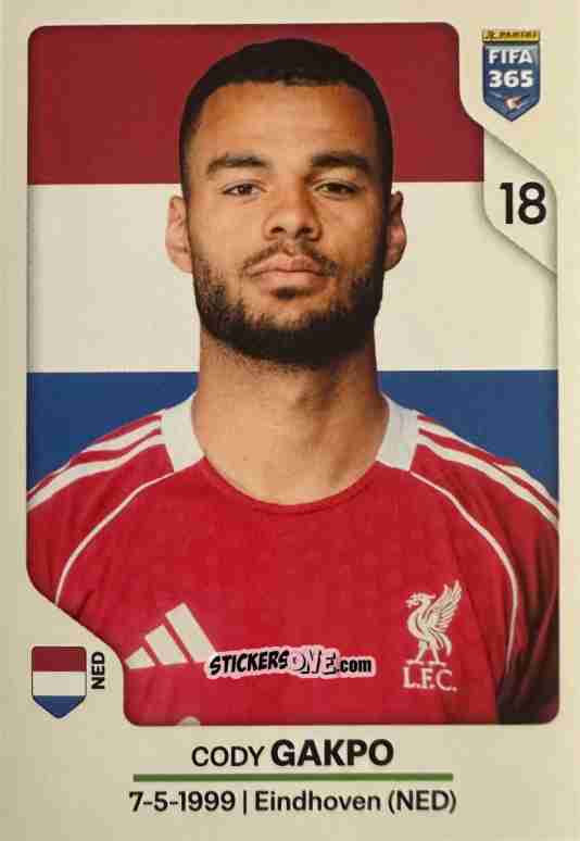 Figurina Cody Gakpo - Fifa 365 2026 n. 96 - Panini