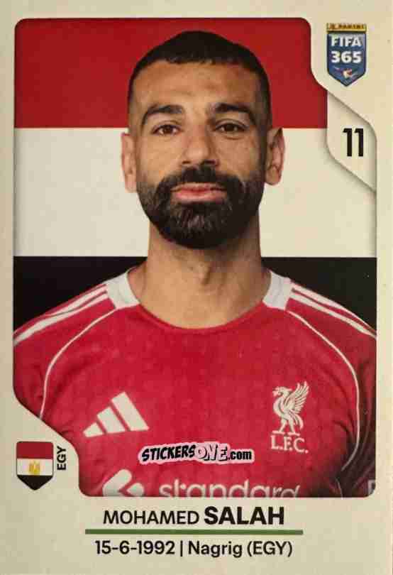 Sticker Mohamed Salah - Fifa 365 2026 n. 97 - Panini