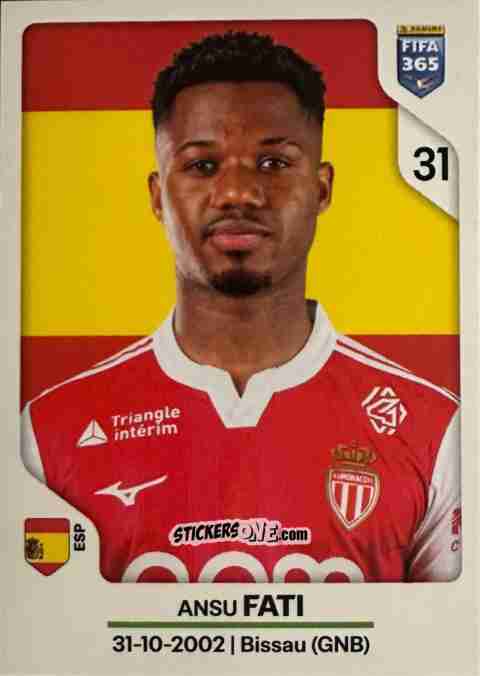 Cromo Ansu Fati - Fifa 365 2026 n. 114 - Panini