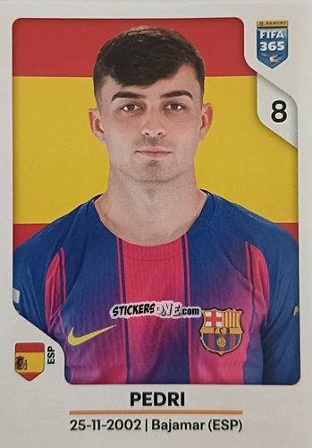 Cromo Pedri (FC Barcelona) - Fifa 365 2026 n. 136 - Panini