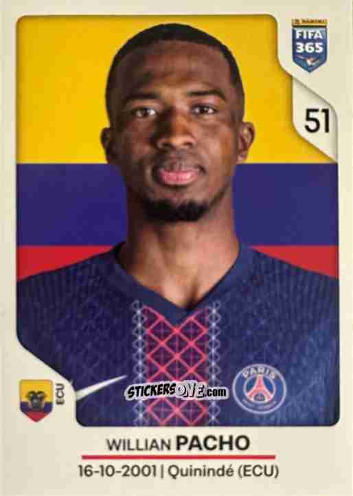Sticker Willian Pacho - Fifa 365 2026 n. 154 - Panini