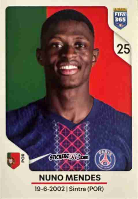 Figurina Nuno Mendes - Fifa 365 2026 n. 158 - Panini