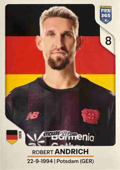 Cromo Robert Andrich - Fifa 365 2026 n. 179 - Panini