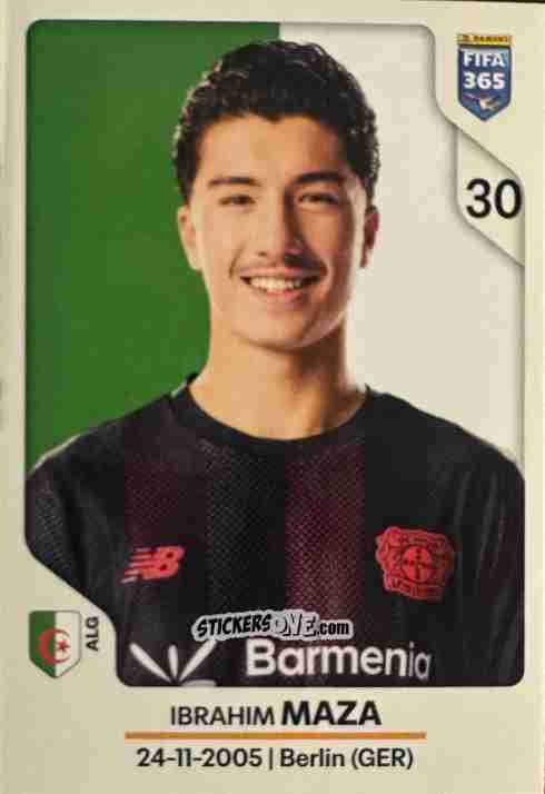 Figurina Ibrahim Maza - Fifa 365 2026 n. 181 - Panini