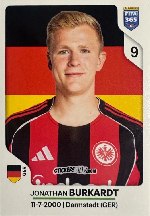 Cromo Jonathan Burkardt - Fifa 365 2026 n. 205 - Panini