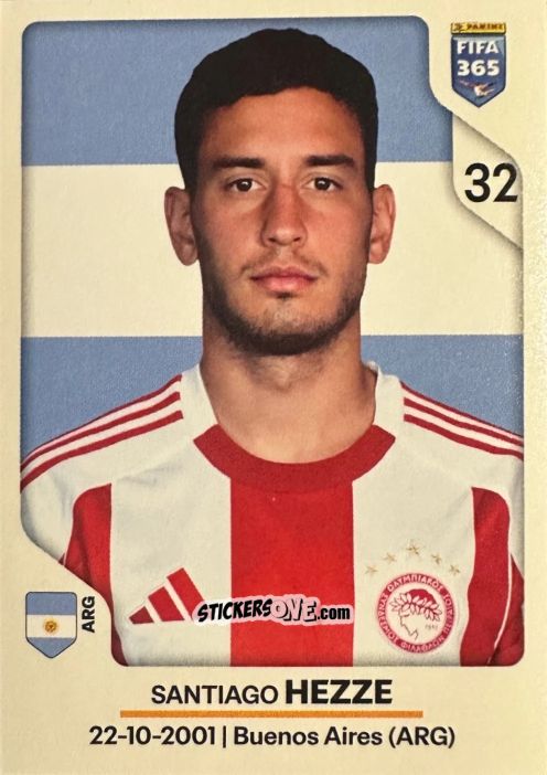 Cromo Santiago Hezze - Fifa 365 2026 n. 215 - Panini