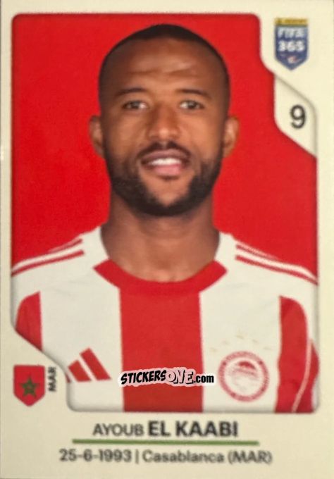 Cromo Ayoub El Kaabi - Fifa 365 2026 n. 224 - Panini