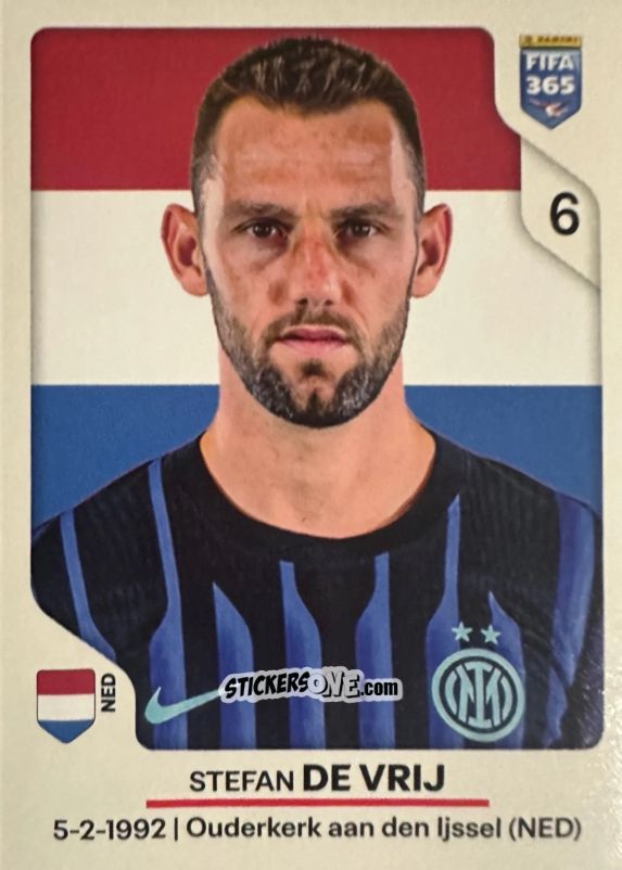 Cromo Stefan de Vrij - Fifa 365 2026 n. 265 - Panini