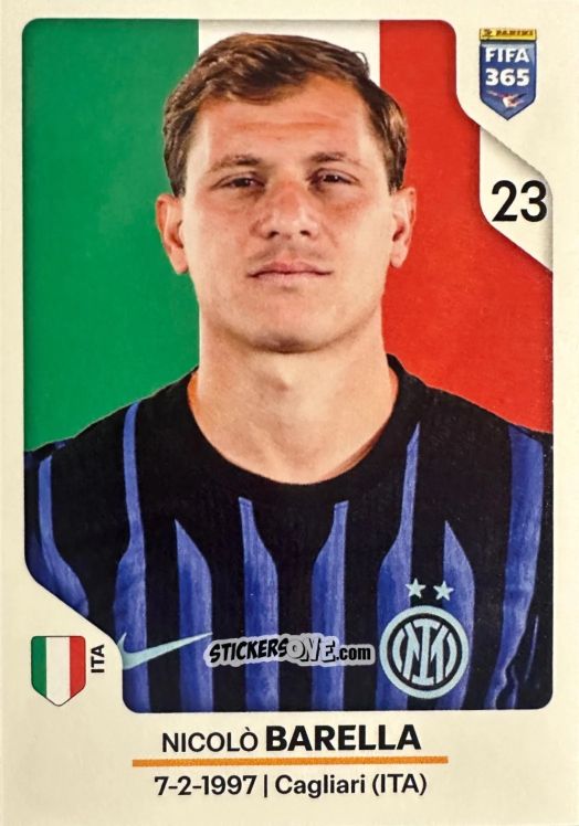 Cromo Nicolò Barella - Fifa 365 2026 n. 271 - Panini