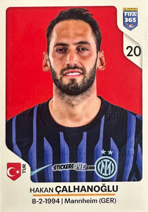 Cromo Hakan Çalhanoğlu - Fifa 365 2026 n. 272 - Panini