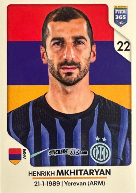 Figurina Henrikh Mkhitaryan - Fifa 365 2026 n. 275 - Panini
