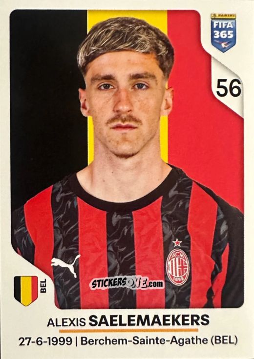 Figurina Alexis Saelemaekers - Fifa 365 2026 n. 285 - Panini